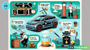 Illustration of Factors Influencing Battery Efficiency in Electric Vehicles