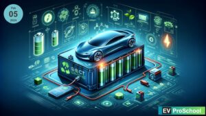 Illustration of Electric Vehicle Lithium-ion Battery Components