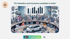 "Electric car plugged into a charging station in India, highlighting the country's EV infrastructure and government incentives."